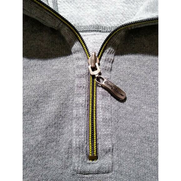 Tommy Bahama 1/4 Zip Long Sleeve Pullover Sweater Size Medium Gray - Picture 4 of 6
